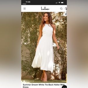 White Lulus Halter Dress